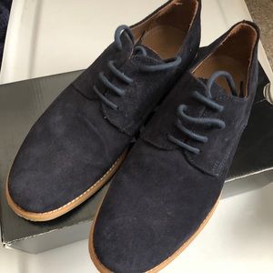 Aldo navy blue suede dress shoes